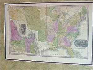 old colored texas map-S